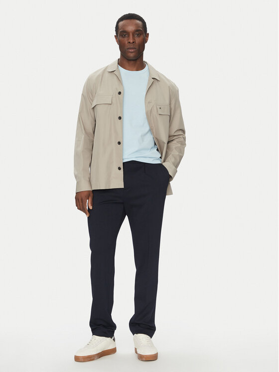 Barbour Barbour T-Shirt Essential Sports MTS0331BU17 Błękitny Tailored Fit