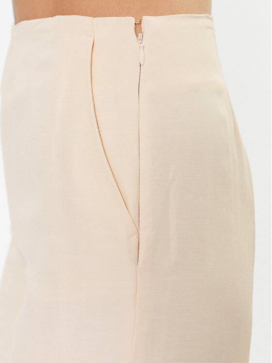 TWINSET TWINSET Hlače iz tkanine 231TT2776 Écru Regular Fit