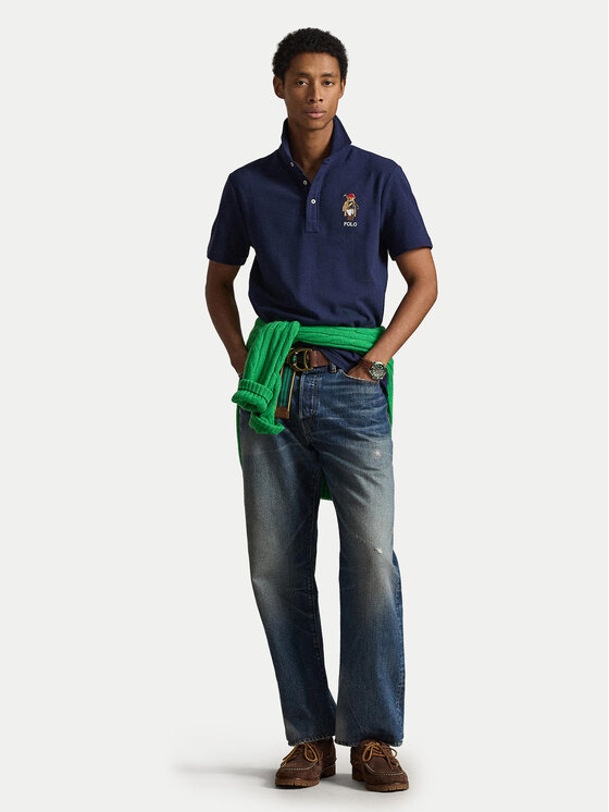 Polo Ralph Lauren Polo Ralph Lauren Тениска с яка и копчета 710B16616001 Тъмносин Regular Fit