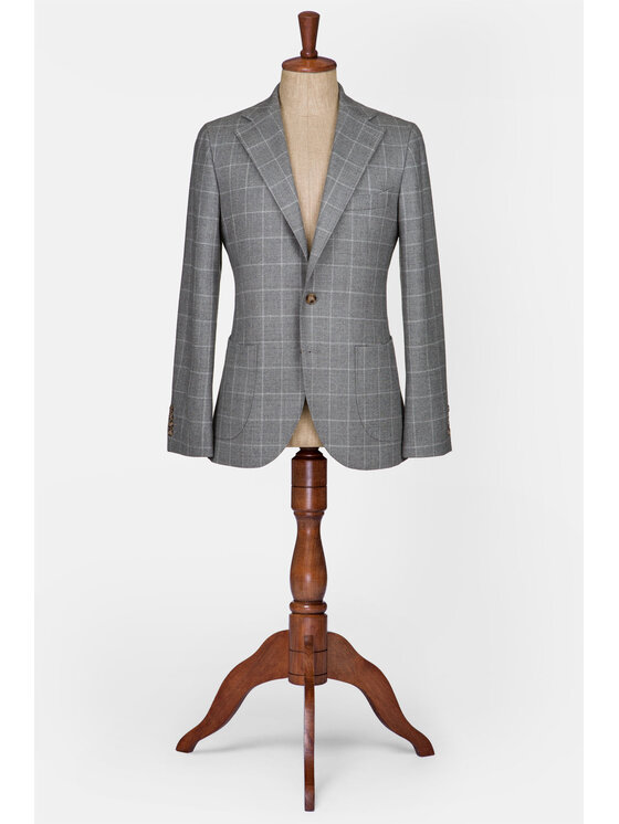 Lancerto Lancerto Marynarka Ottawa Szary Slim Fit