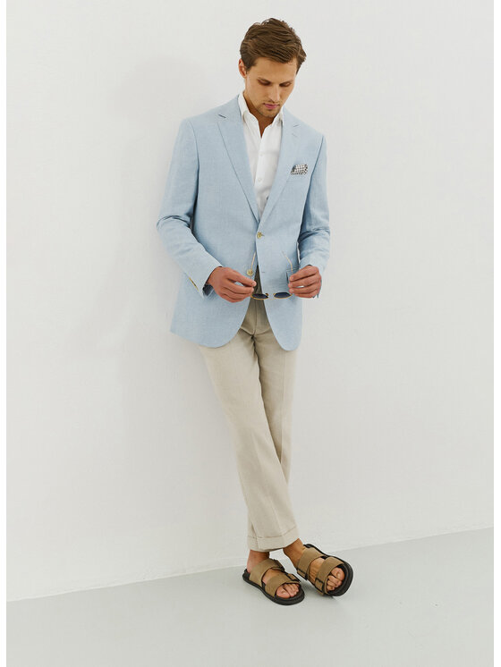 Pako Lorente Pako Lorente Marynarka P24SF-3X-020 Błękitny Slim Fit