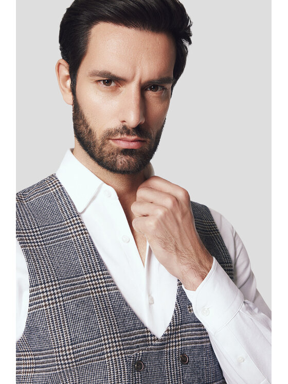 Lancerto Lancerto Kamizelka Tivoli KA131224000014 Szary Slim Fit