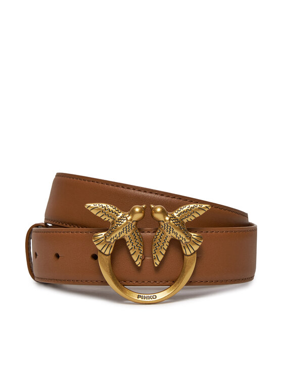 Pasek Damski PINKO, Brązowy, Love Berry H3 Belt. PE 24 PLT01 100125 A0F1