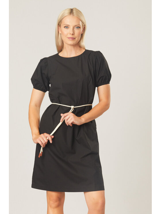 QUIOSQUE QUIOSQUE Každodenné šaty WARPI DRESS Čierna Regular Fit