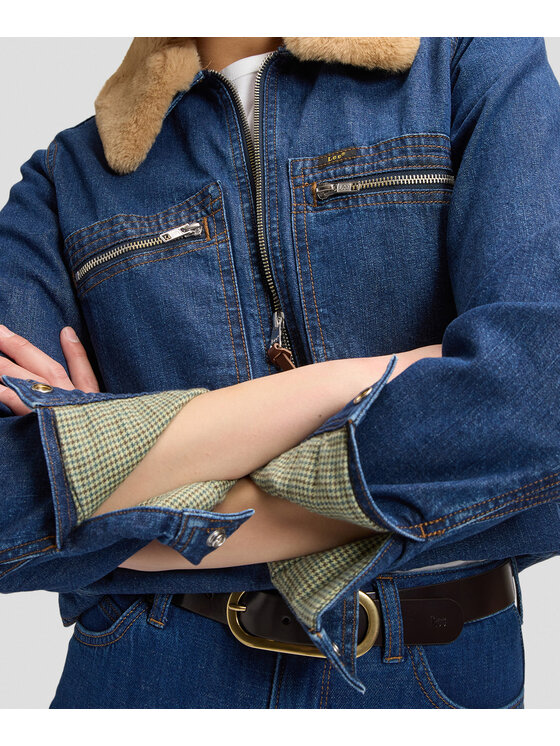 Lee Lee Kurtka jeansowa 112385720 Granatowy Regular Fit