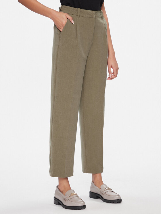 Vero Moda Bavlnené nohavice Britney 10299824 Béžová Tapered Fit