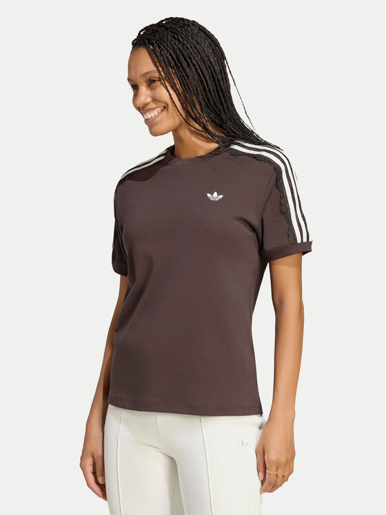 adidas adidas T-shirt Lace 3 Stripes LG4261 Marrone Regular Fit