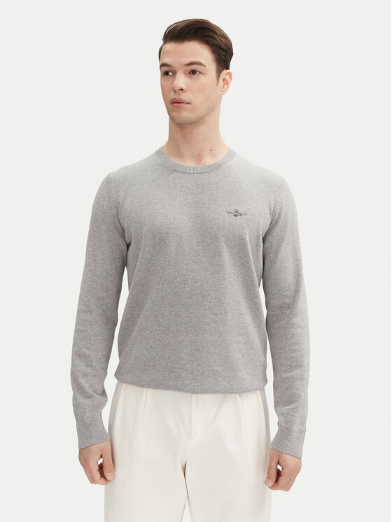 Aeronautica Militare Aeronautica Militare Sweter 251MA1502L506 Szary Regular Fit