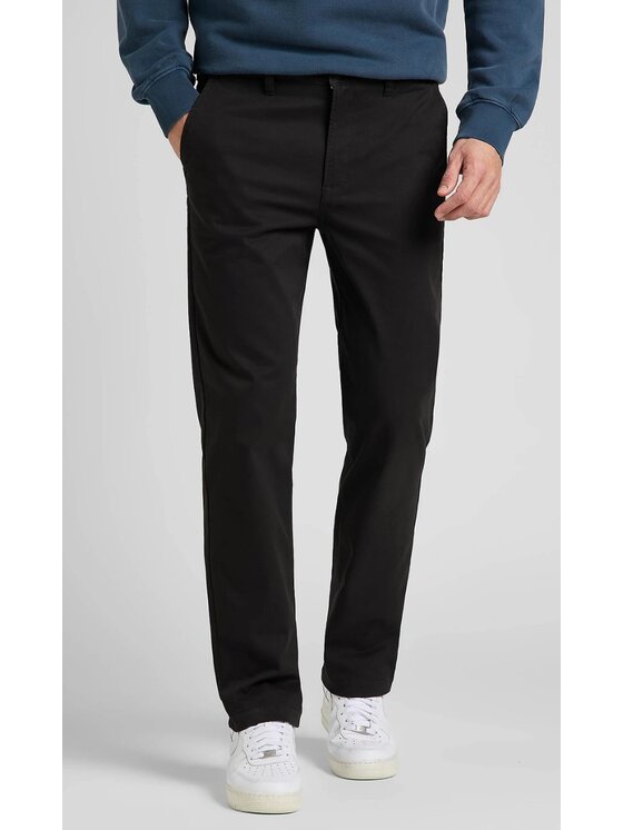 Lee Lee Chinosy Regular Chino Czarny Chino Fit