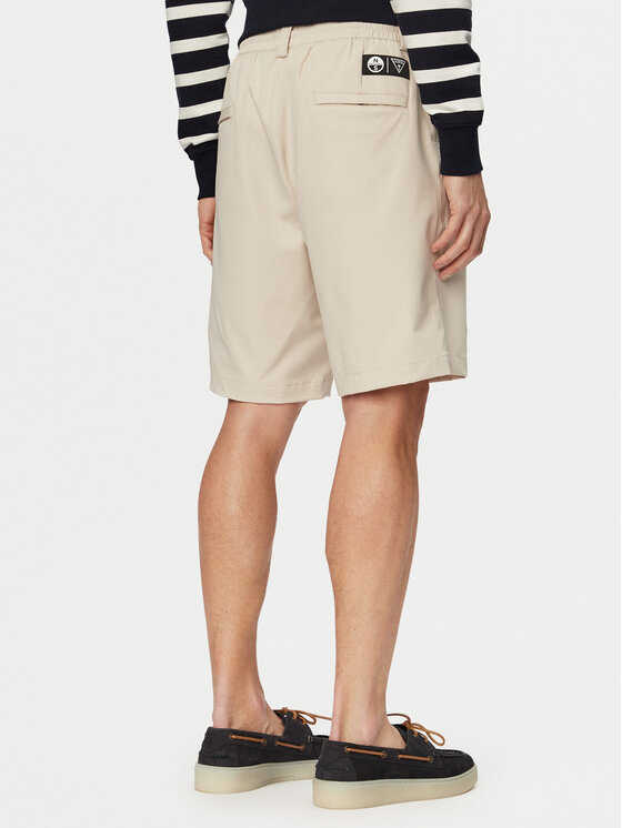 Guess Guess Szorty materiałowe M6GD36 W2169 Kremowy Regular Fit