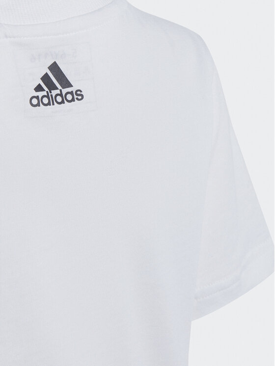 adidas adidas Tričko Essentials Lineage T-Shirt HR5904 Biela Regular Fit