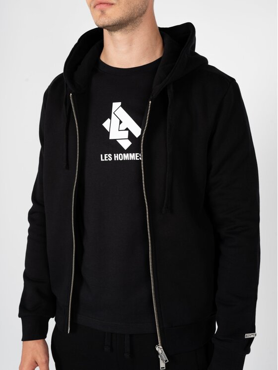 Les Hommes Les Hommes Μπλούζα LBH3004700U Μαύρο Regular Fit
