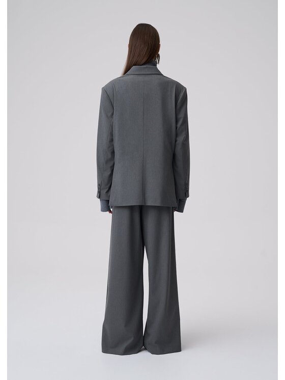 Le Collet Le Collet Marynarka OZI Szary Oversize