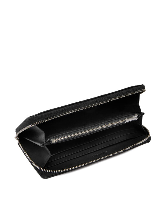 Calvin Klein Calvin Klein Peňaženka Foil Emboss Long Zip Around LV04D1242G Čierna