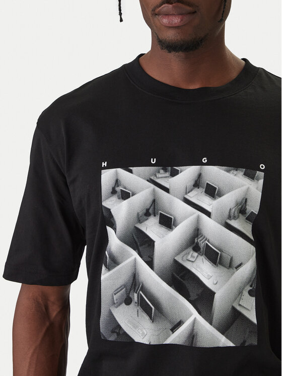 HUGO HUGO T-Shirt Dodger 50553330 Černá Regular Fit