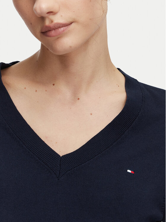 Tommy Hilfiger Tommy Hilfiger Πουλόβερ Jersy Wine WW0WW40098 Σκούρο μπλε Regular Fit