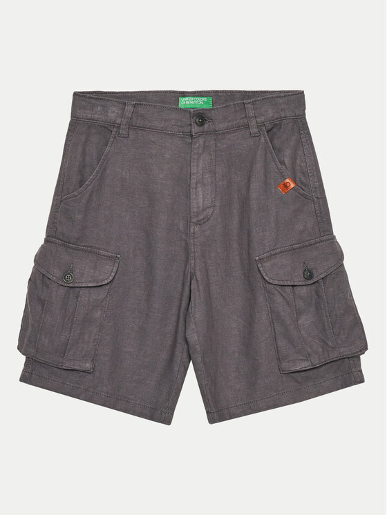 United Colors Of Benetton United Colors Of Benetton Kratke hlače iz tkanine 424RC902X Siva Regular Fit