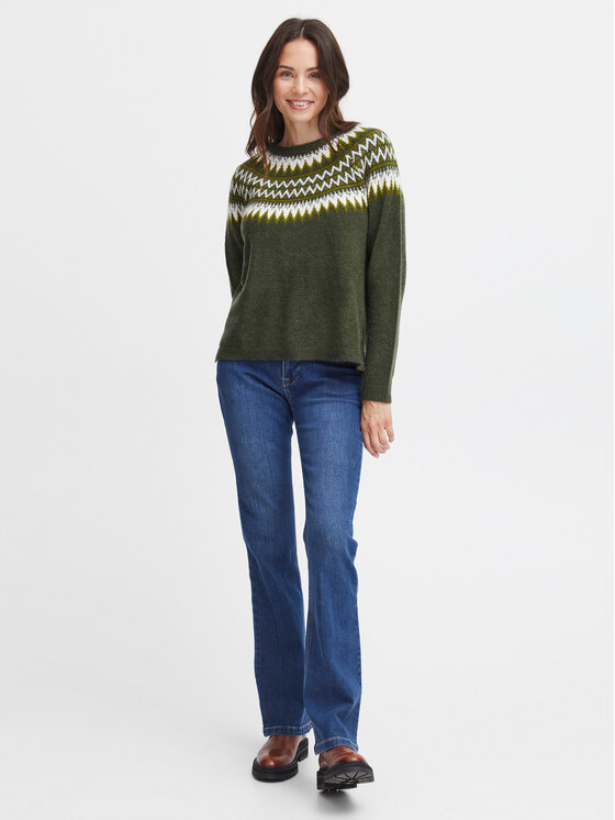 Fransa Fransa Pullover 20612945 Grün Regular Fit