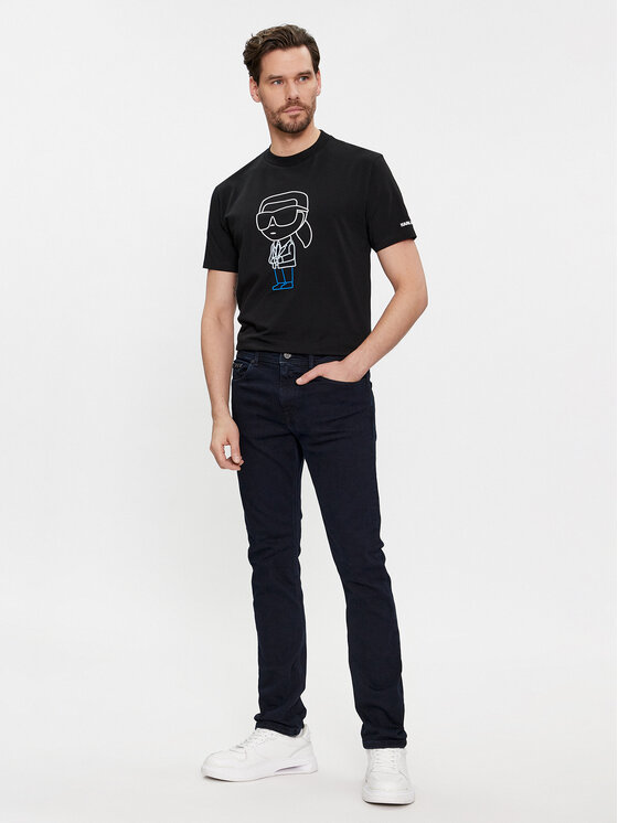 KARL LAGERFELD KARL LAGERFELD Marškinėliai 755401 541221 Juoda Regular Fit