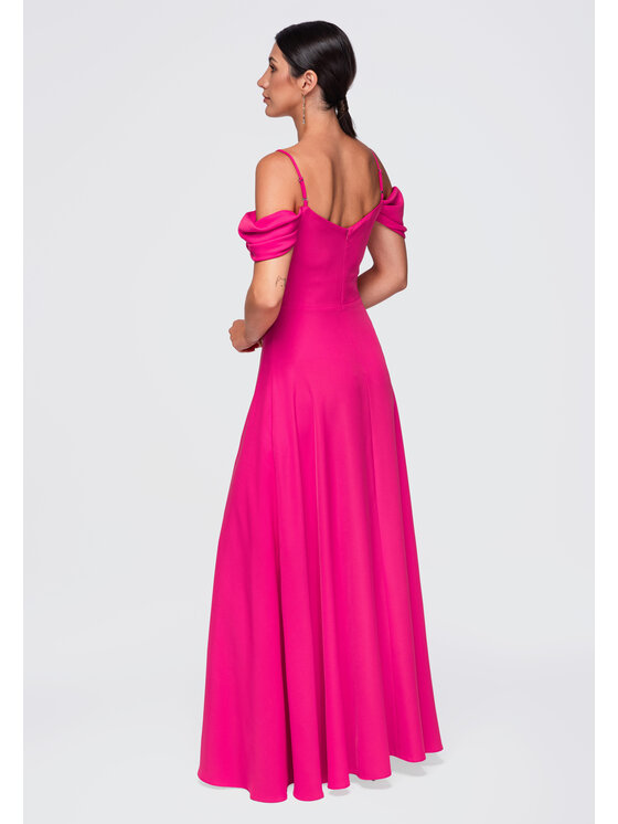 Ombre Ombre Sukienka wieczorowa LA-OM-DLR452 Różowy Regular Fit