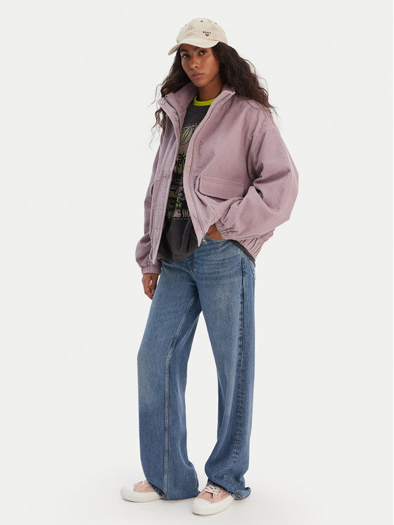 Roxy Roxy Demisezoninė striukė Slow Song II ERJJK03646 Violetinė Relaxed Fit