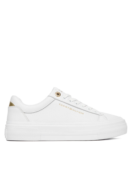 Tommy Hilfiger Tommy Hilfiger Sneakersy Th Foxing Platform Leather FW0FW09018 Biały