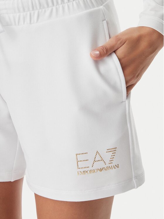 EA7 Emporio Armani EA7 Emporio Armani Спортивні шорти 7W000269 AF12482 U0002 Білий Regular Fit