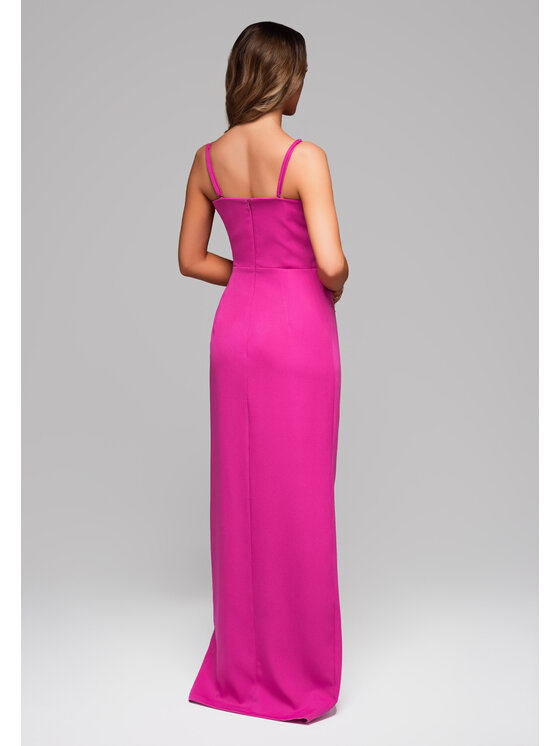 Ombre Ombre Sukienka wieczorowa LA-OM-DLR094 Różowy Regular Fit