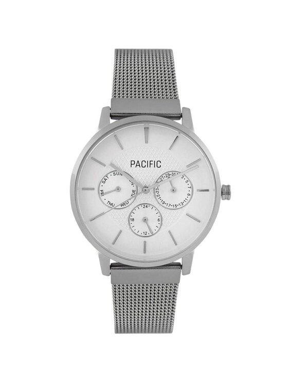 Pacific Pacific Zegarek PACIFIC X6202-01 Srebrny