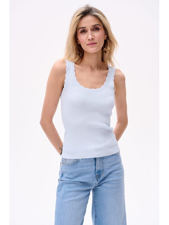 blue shadow blue shadow Top 8076-51 Niebieski Regular Fit