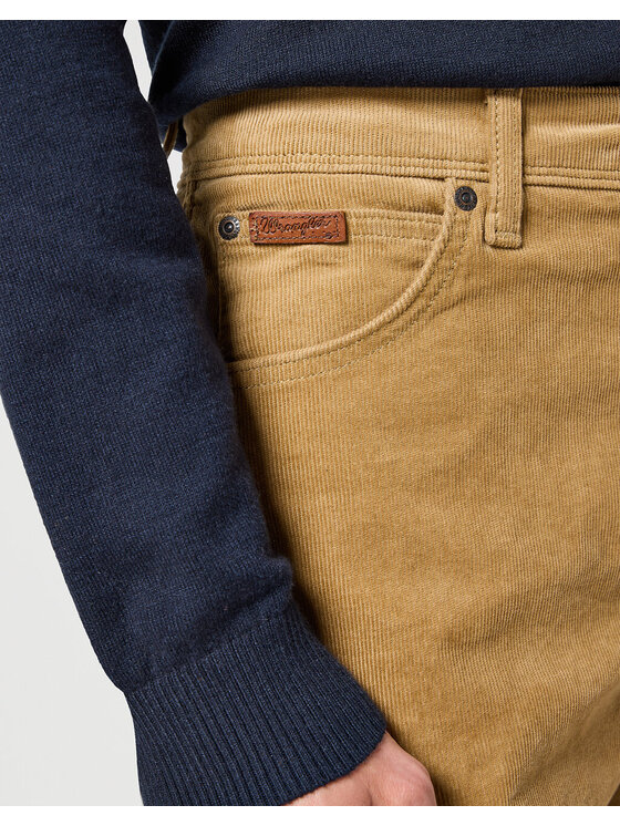 Wrangler Wrangler Pantaloni di tessuto TEXAS SLIM Marrone Regular Fit