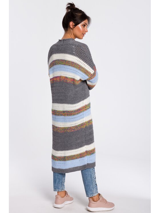 BeWear BeWear Kardigan bk036 Szary Baggy Fit