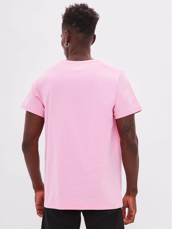 CAT by maniita lacitta CAT by maniita lacitta T-Shirt Printed men's t-shirt with CAT Różowy Regular Fit
