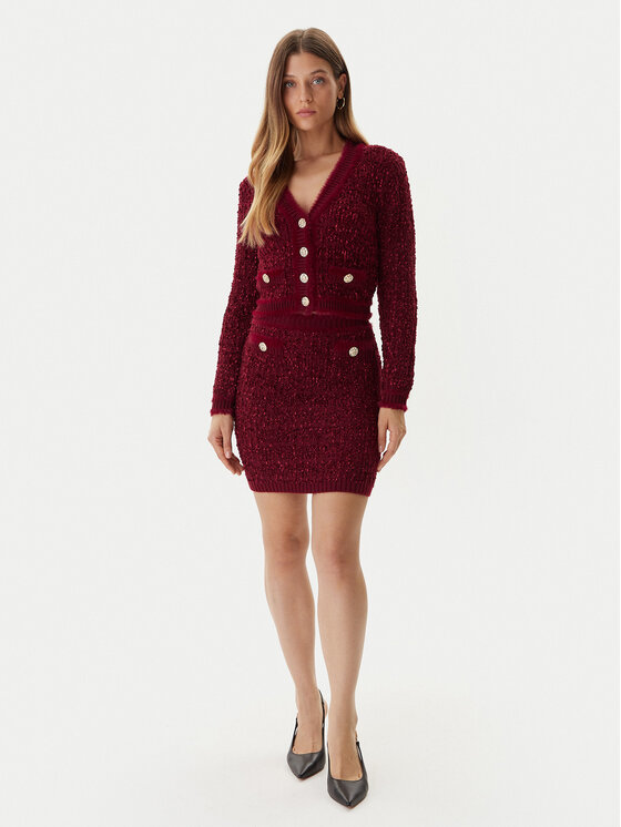 Guess Guess Cardigan W5BR0E Z4090 Roșu Slim Fit