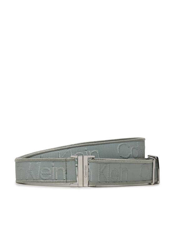 Curea de Damă Calvin Klein Gracie Logo Jacquard Belt 3.0 K60K611922 Gri