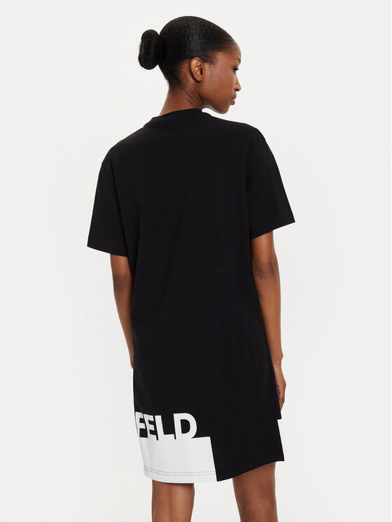 Karl Lagerfeld Jeans Karl Lagerfeld Jeans Rochie de zi 245J1311 Negru Regular Fit