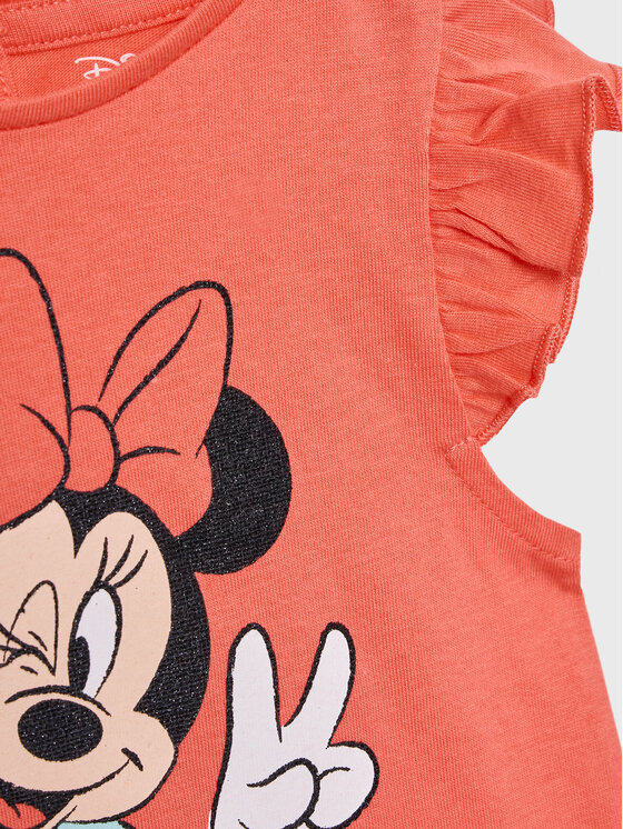 Zippy Zippy Kasdieninė suknelė Myszka Minnie ZBGAP0501 23013 Koralų Regular Fit