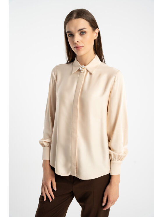 CLICK CLICK Πουκάμισο 10-6910 Εκρού Regular Fit