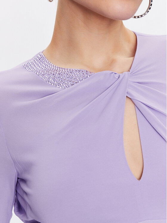 PINKO Pinko Φόρεμα κοκτέιλ Ancasti 100111 A0GM Μωβ Regular Fit