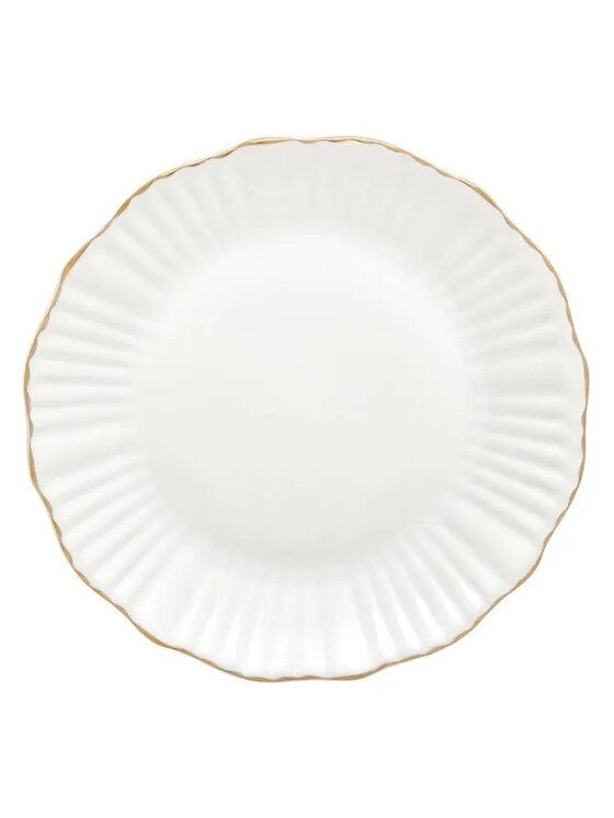 MIAhome MIAhome Komplet talerzy obiadowych porcelanowych 6 szt. Daphne Biały