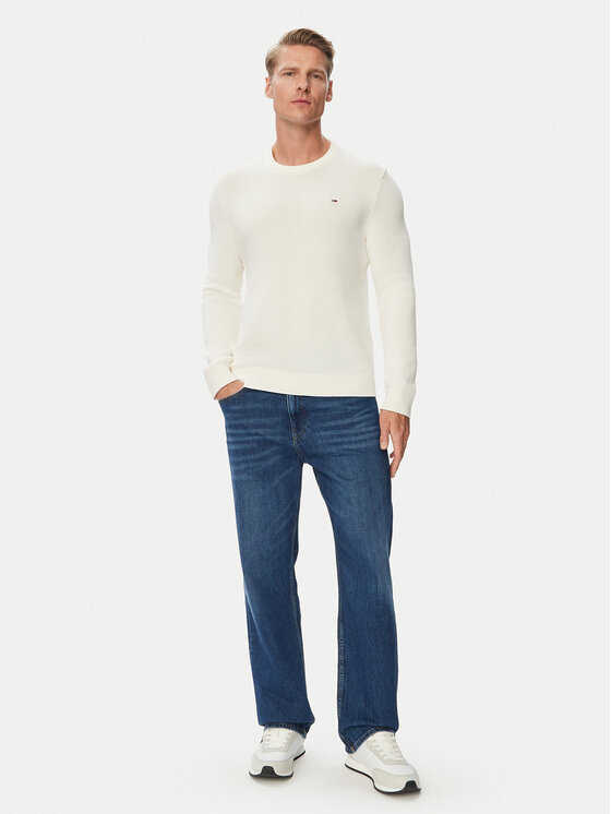 Tommy Jeans Tommy Jeans Πουλόβερ DM0DM21787 Κρεμ Regular Fit