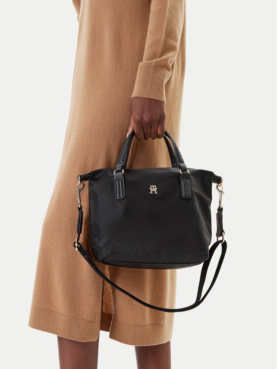 Tommy Hilfiger Tommy Hilfiger Torebka Poppy Th Small Tote AW0AW15640 Czarny