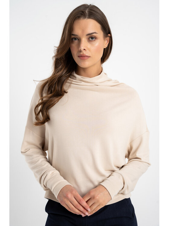 CLICK CLICK Bluzka 10-7023 Beżowy jasny Regular Fit