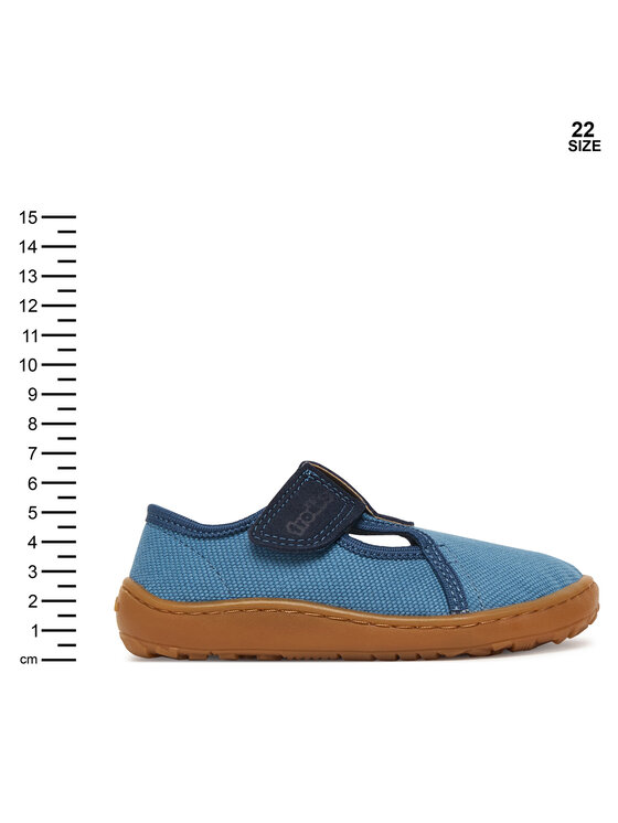 Froddo Froddo Kapcie Barefoot Canvas T-Bar G1700439-1 M Niebieski