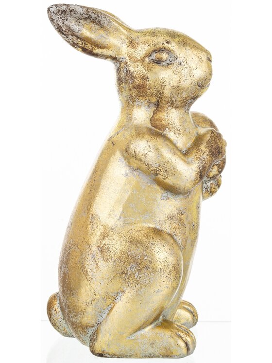 MIAhome MIAhome Figurka złota królik 30.5x13x15 cm Złoty