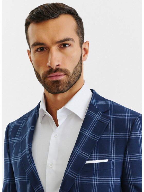Pako Lorente Pako Lorente Marynarka P23SF-3G-028 Granatowy Slim Fit
