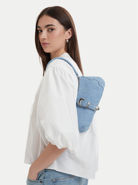 Tommy Jeans Geantă Tjw Cool Denim Shoulder Bag AW0AW18878 Albastru