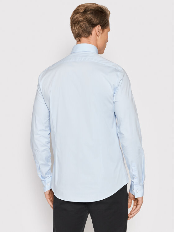 Calvin Klein Calvin Klein Camicia Poplin K10K108229 Blu Slim Fit