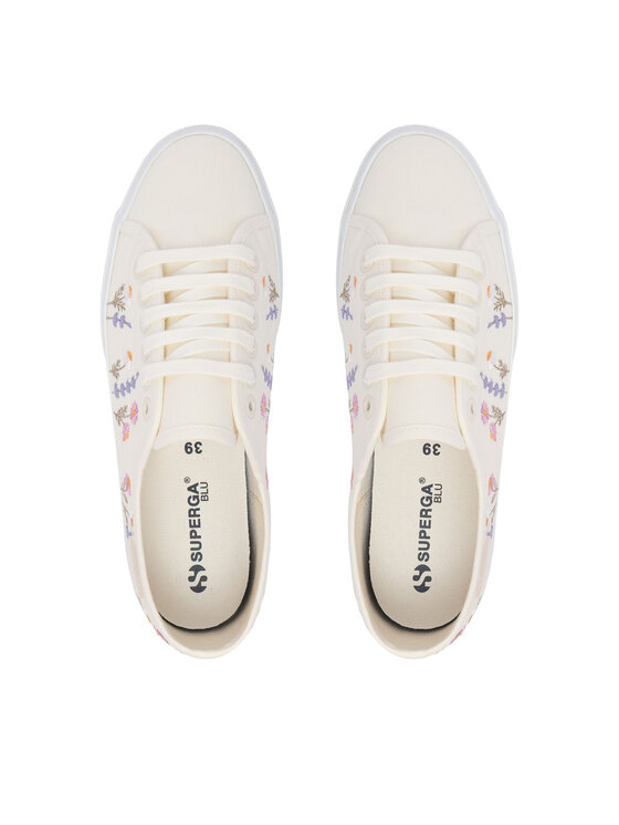 Superga Superga Teniszcipő 3750 Flower Embroidery Leggera S8161ZW Fehér