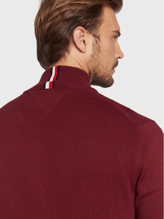 Tommy Hilfiger Tommy Hilfiger Kardigan MW0MW28050 Bordó Regular Fit